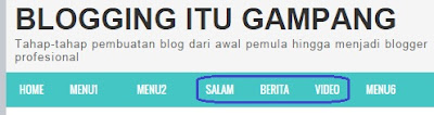 Cara Membuat Sub Menu pada Homepage Blog