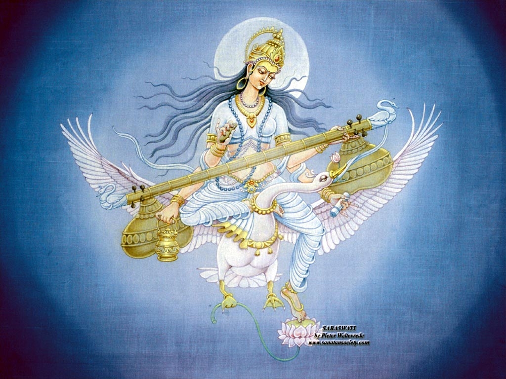 🙏🙏 Maa Saraswati HD Wallpapers - Vidya Ki Devi Hindu ...