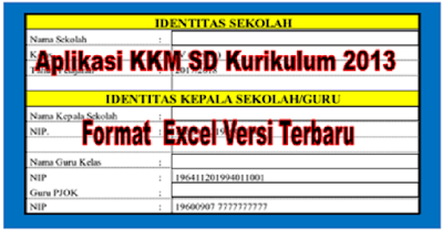 Download Aplikasi KKM SD Kurikulum 2013 Format  Excel Versi Terbaru