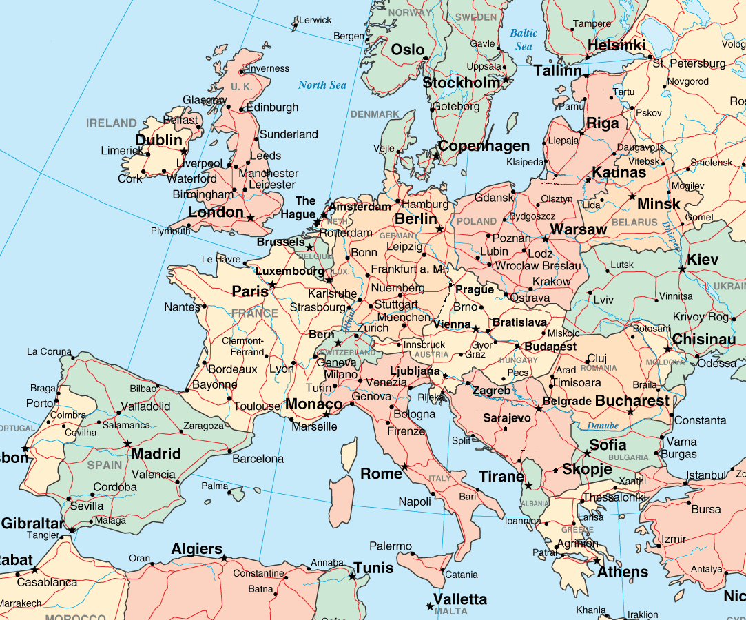 خريطة أوروبا Europe Map مجلة رحالة
