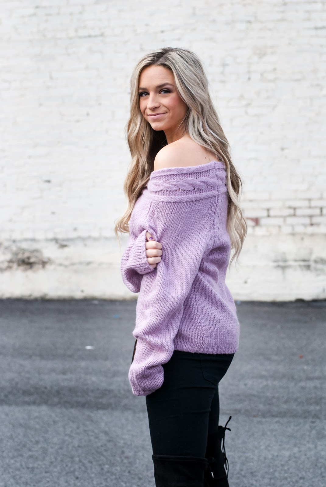 shein off shoulder sweater