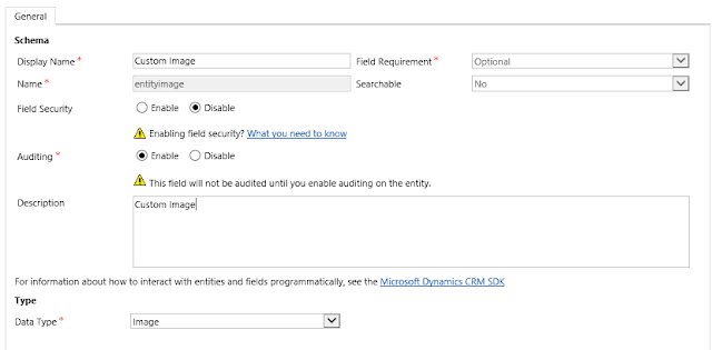 Dynamics 365 Customer Engagement: Add an Image to Custom Entity
