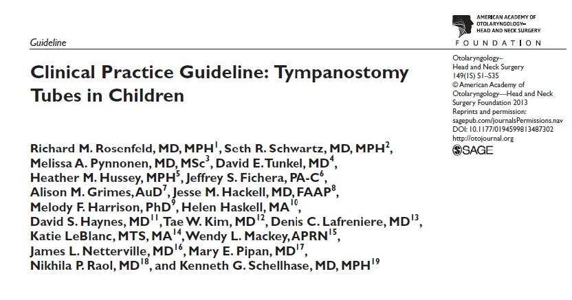 ORL PUERTO REAL Guía de Práctica Clínica Tubos de Timpanostomía en