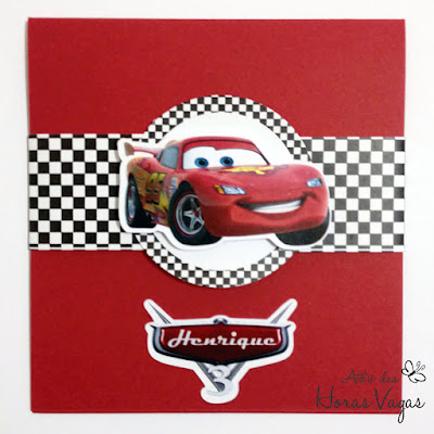 convite aniversário infantil artesanal personalizado filme carros relâmpago mcqueen vermelho menino cars