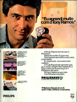 propaganda barbeador Philishave 1979; os anos 70; propaganda na década de 70; Brazil in the 70s, história anos 70; Oswaldo Hernandez;