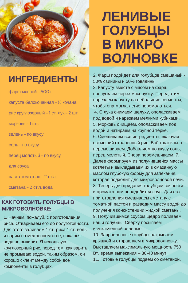 Ленивые голубцы в микроволновке 