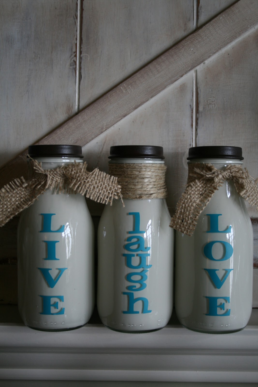 Redefining C Live Laugh Love Milk Bottles-Diy-5266