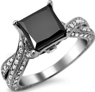 Princess Cut Black Diamond Engagement Rings Sets - The Ideal Choice