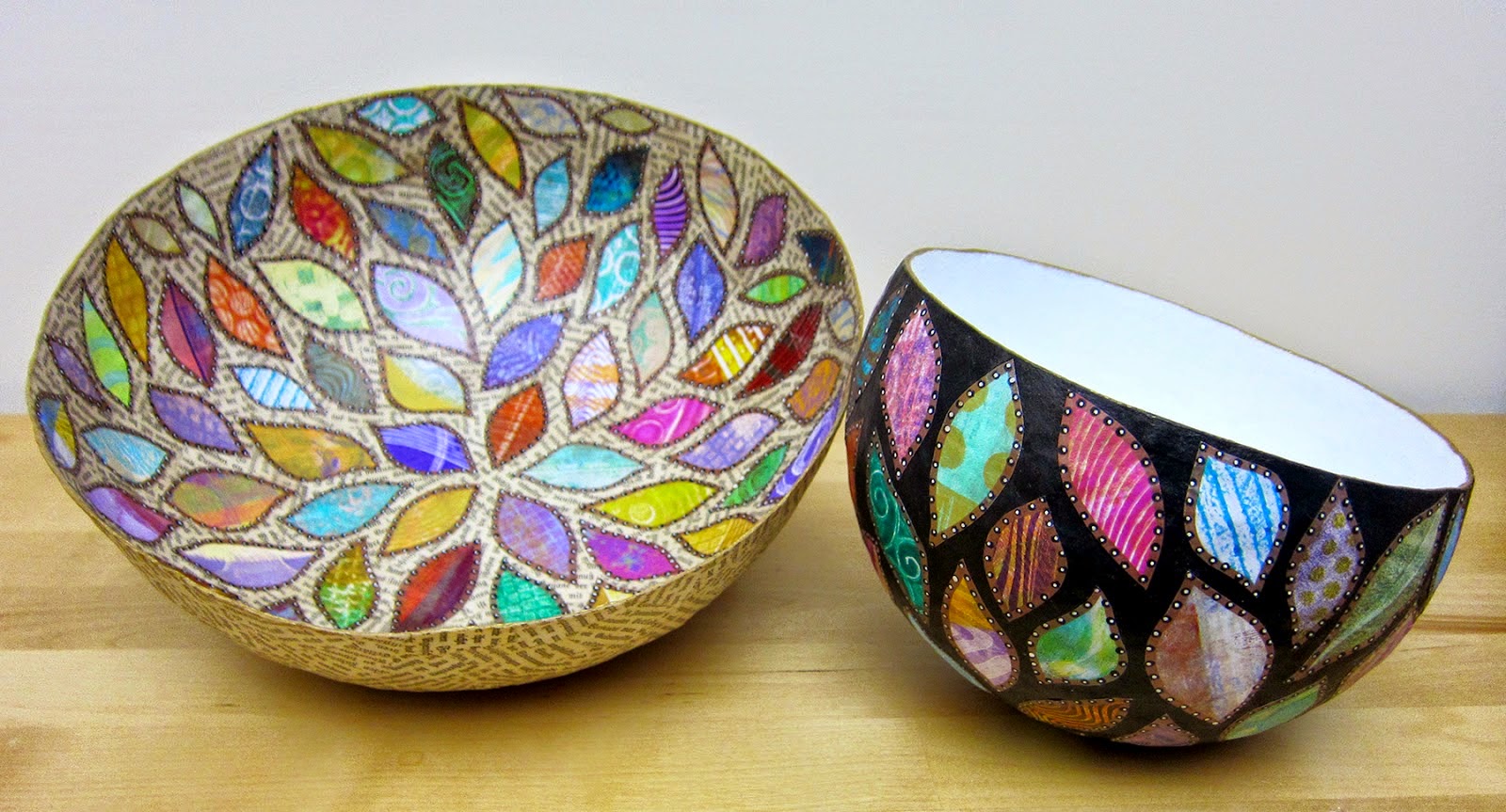 My Creative Lifestyle Printing with Gelli Arts® Paper Mache Bowls
