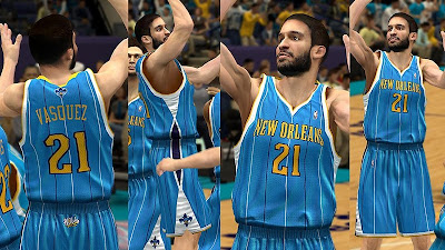 NBA 2K13 New Orleans Hornets Jersey Pack Mod