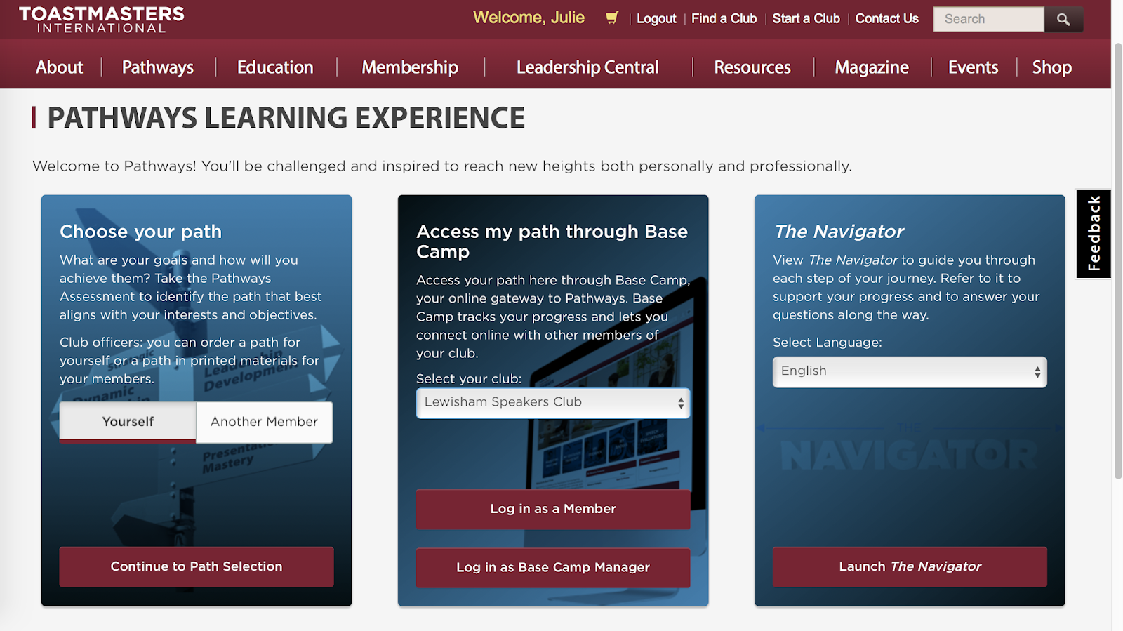 Pathways experience Base Camp Manager?