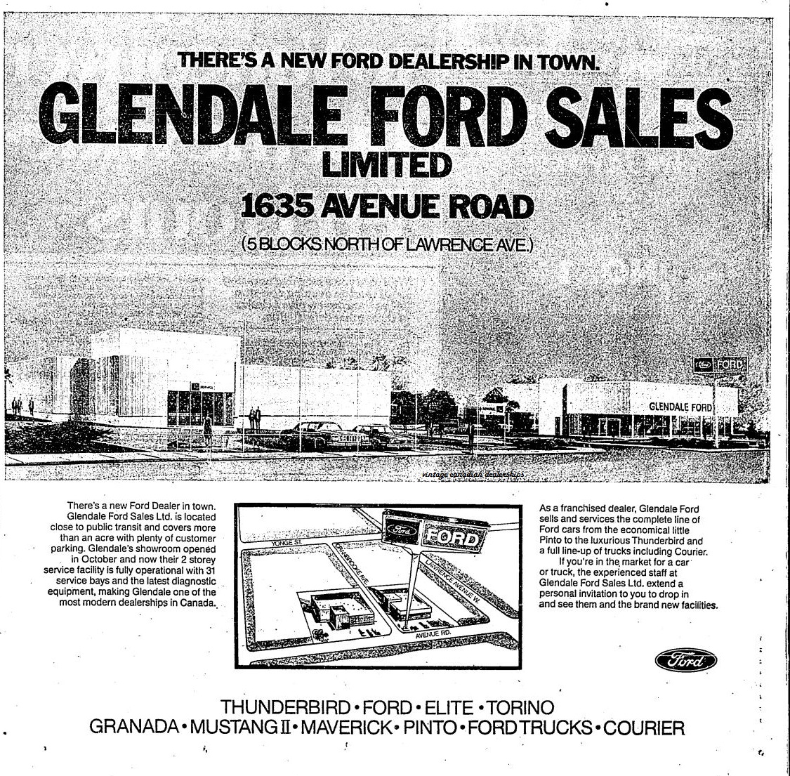 Vintage Canadian Dealerships Glendale Ford Sales