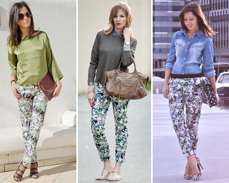 ways to wear a flower pant...