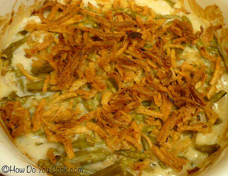 How Do You Asparagus Casserole with Crunchy Onion Topping
