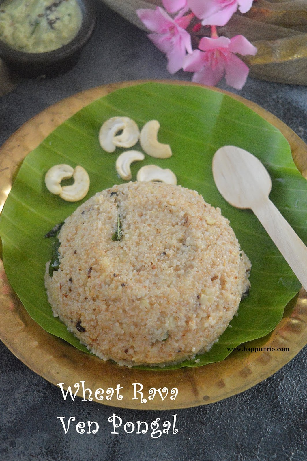 Wheat Rava Ven Pongal Godhumai Rava Ven Pongal Dalia Ghee Pongal