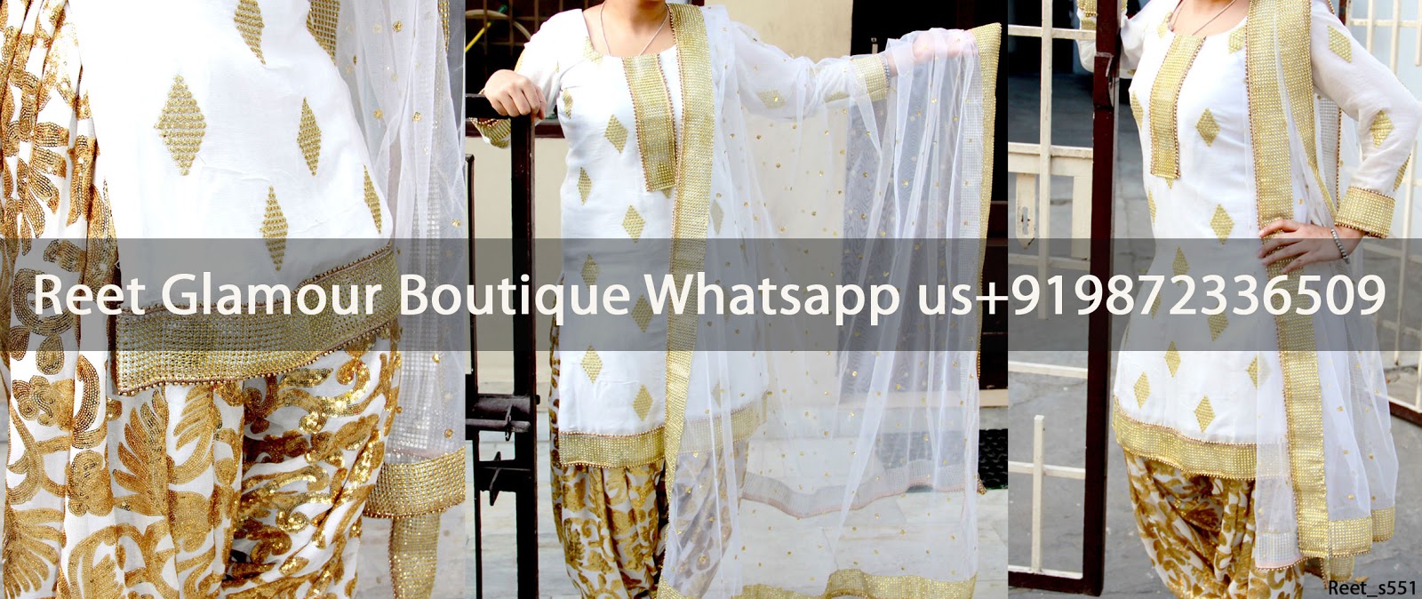 white and golden punjabi suit