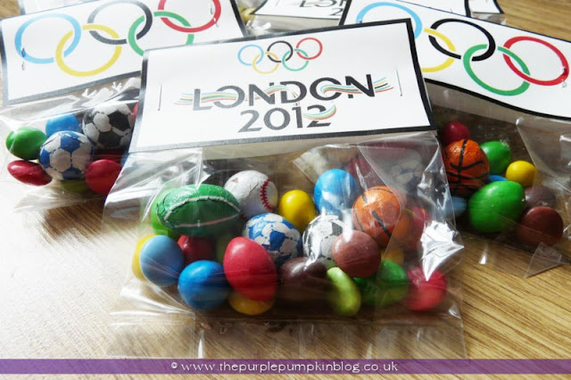 #Olympics Favor Bags at The Purple Pumpkin Blog
