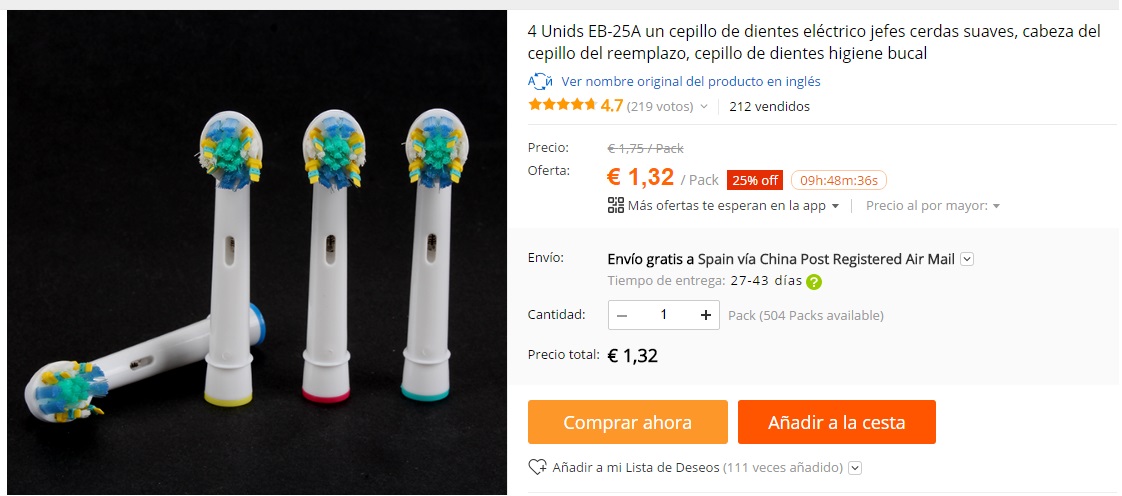 Recambio cepillo electrico mercadona compatible oral b hotsell