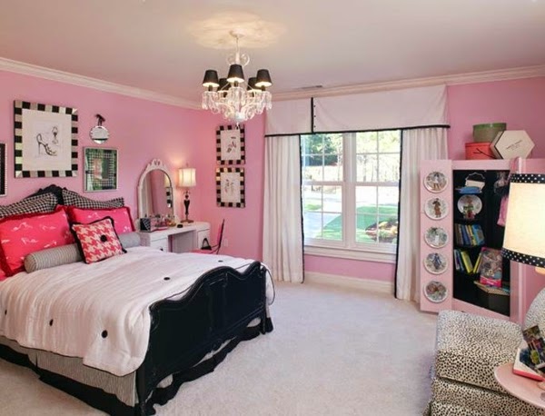 10 Dormitorios juveniles en rosa y negro - Ideas para decorar dormitorios