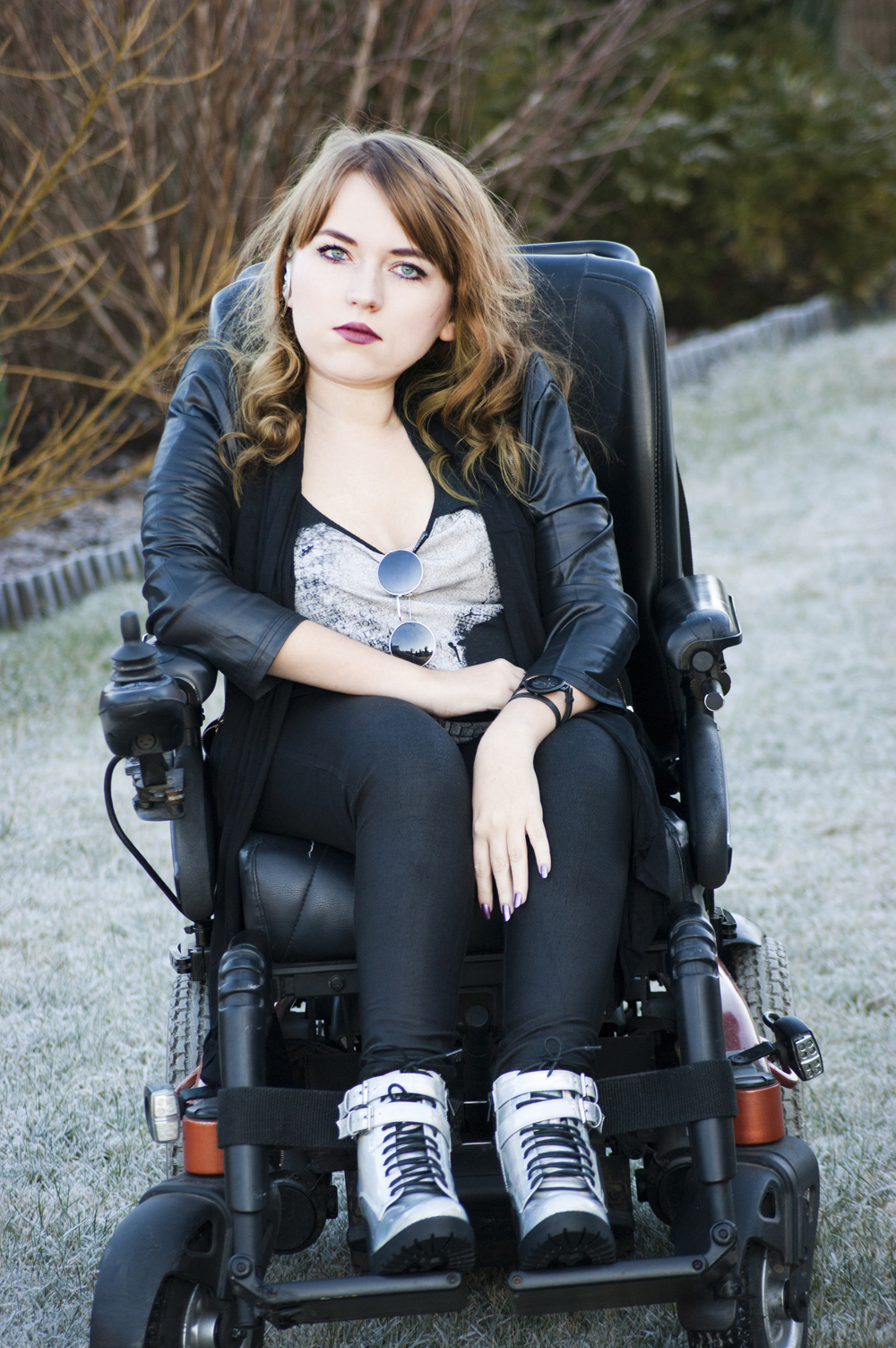 blogger on wheelchair