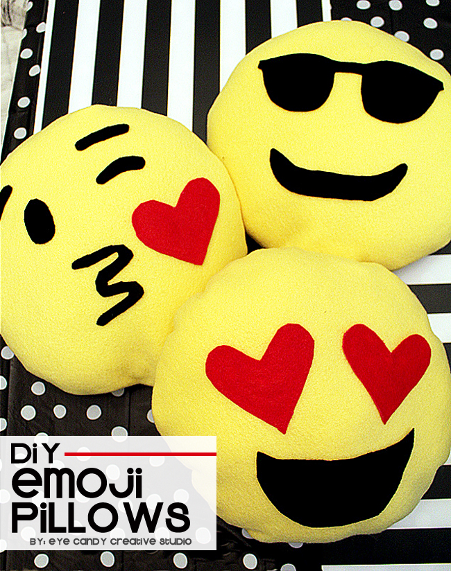 Eye Candy Creative Studio DIY How to Make Emoji Pillows