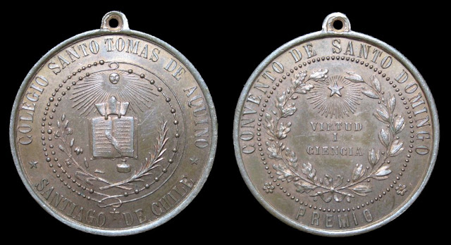 Medalla Premio Colegio Colegio Santo Tomas Aquino