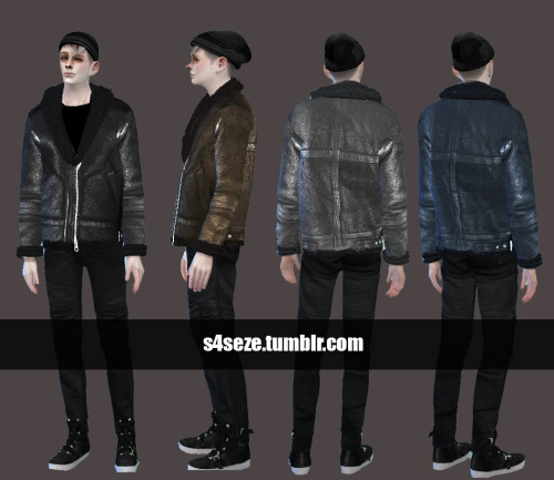 Sims 4 CC's - The Best: Shearling Jacket for Males by S4Seze