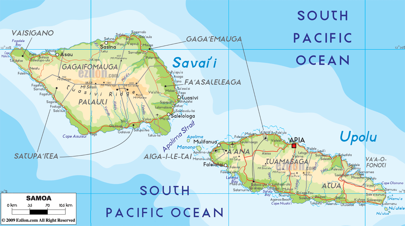 Un lleno de islas Upolu