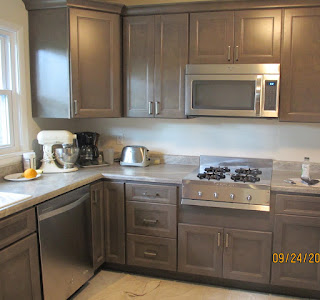 Vintage restored stainless steel Chambers cooktop in modern kitchen near Chicago, Illinois