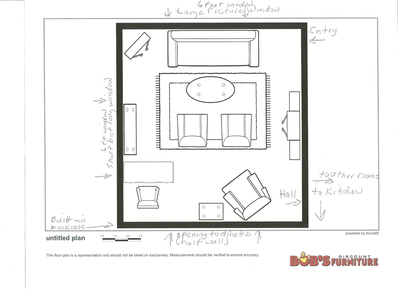 Living Room Floor Plan With Railing