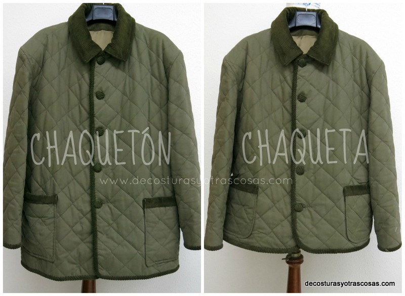 De costuras y otras cosas CHAQUETÓN O CHAQUETA (ANTES Y DESPUÉS)
