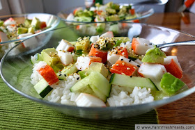Surimi Chirashi Sushi with Summer Vegetables | Farm Fresh Feasts