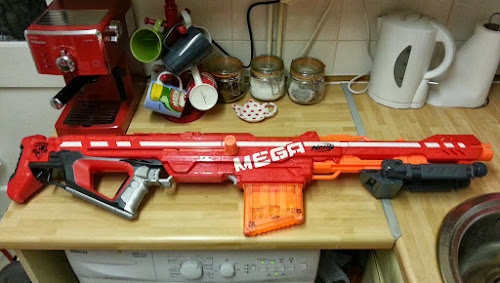 Nerf MEGA Centurion Sniper Rifle Dart Blaster TESTED Works