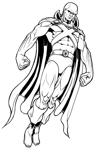 Martian Manhunter Powerful Coloring Page - Free Printable Coloring