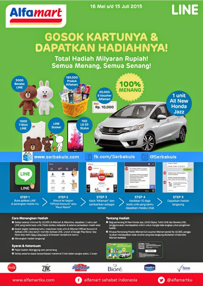 Promo LINE Alfamart Berhadiah Mobil All New Honda Jazz