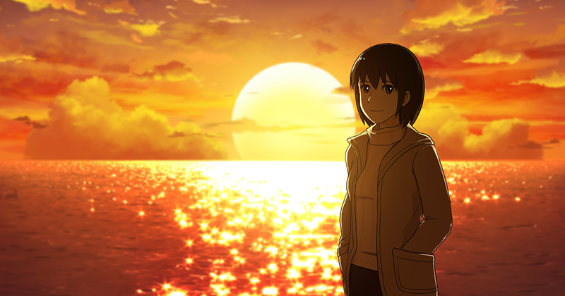 anime sunset water tutorial