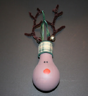 Reindeer Light Bulb Ornaments 1