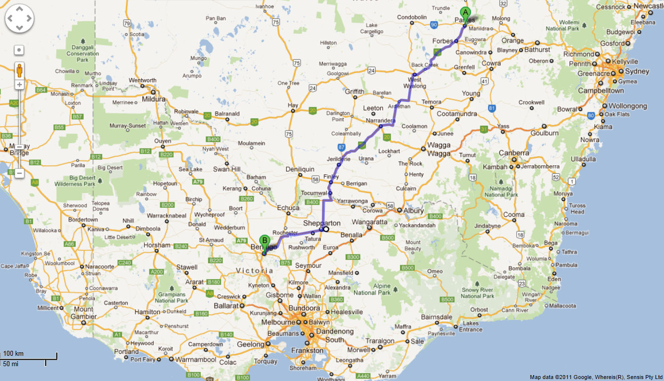 Marendy Blog Parkes to Bendigo