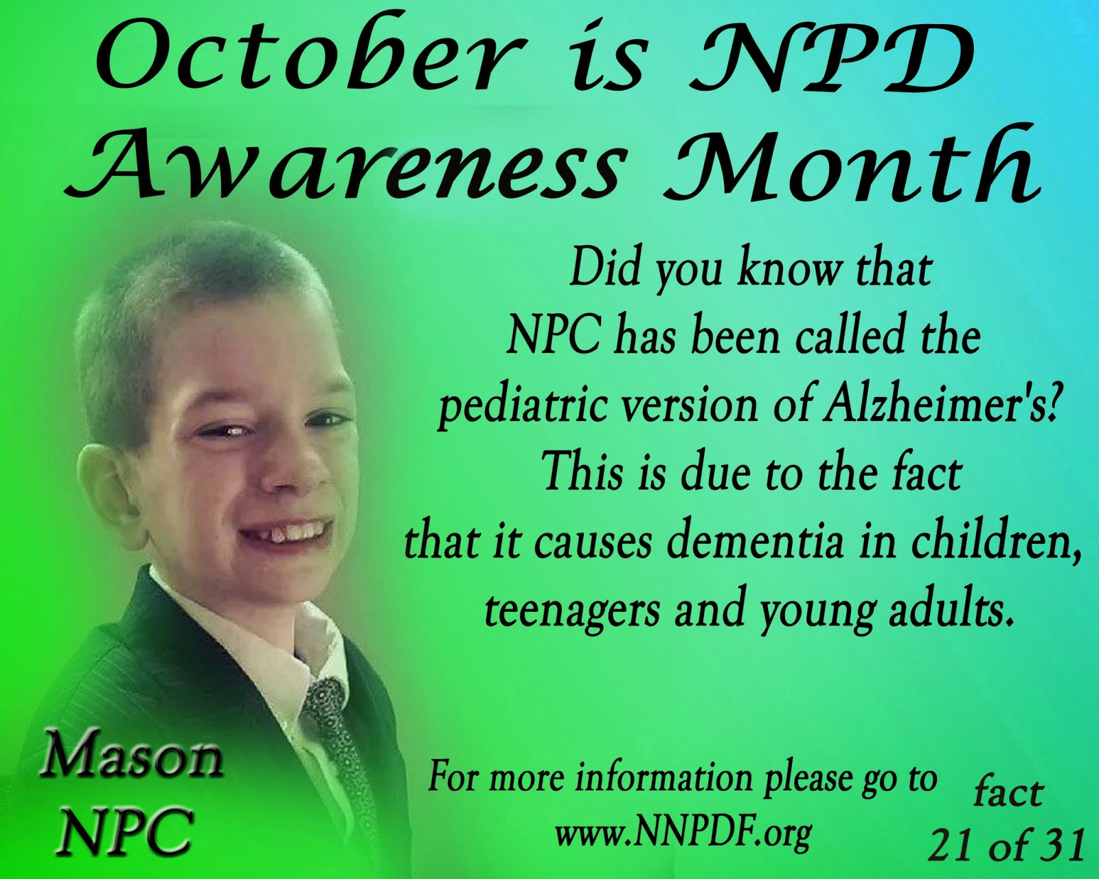 And Life Goes On...An Angel and a Rainbow Five Faces of Niemann Pick Disease Week 5