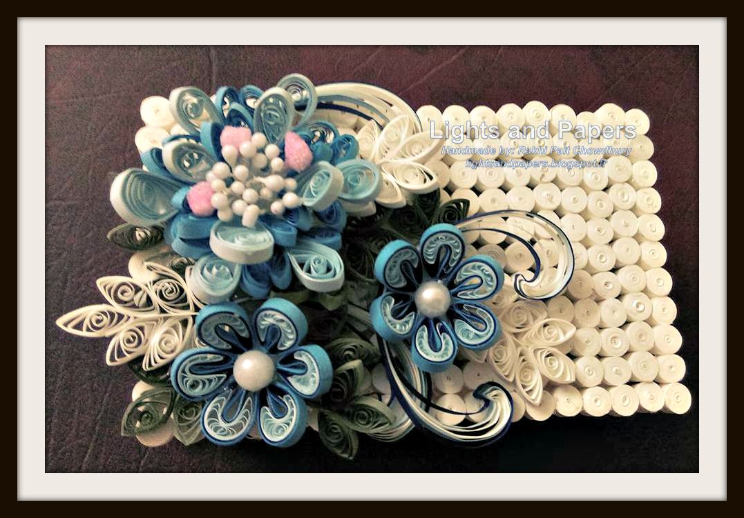 Lights and Papers 3D Quilled boxes