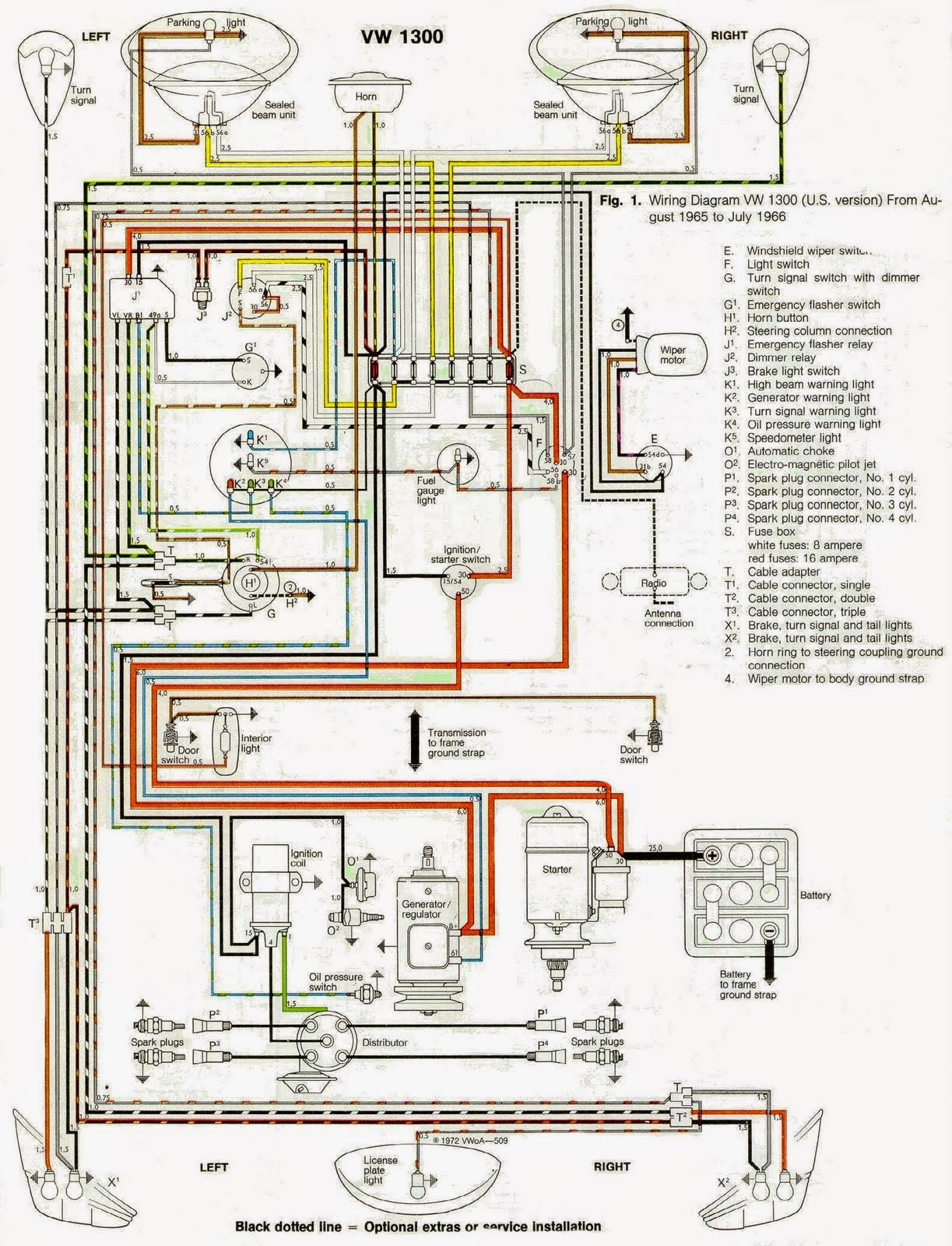 * Garage 1971: Esquema elétrico fusca 1966.