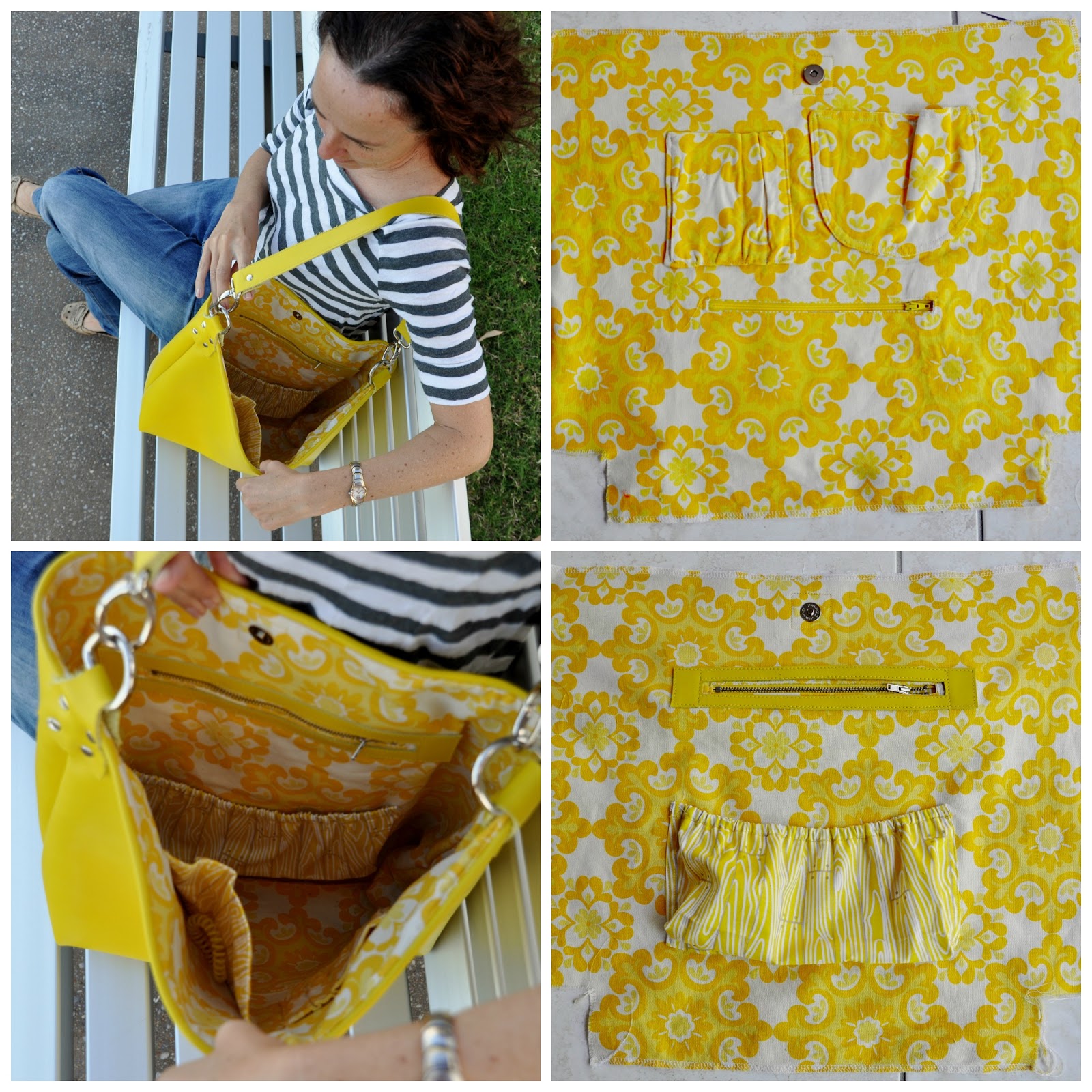 Bloom's Endless Summer: Yellow leather hobo bag
