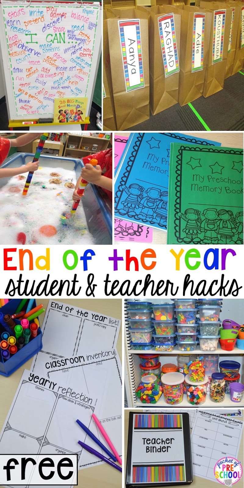 End Of The Year Hacks For The Classroom Pocket Of Preschool