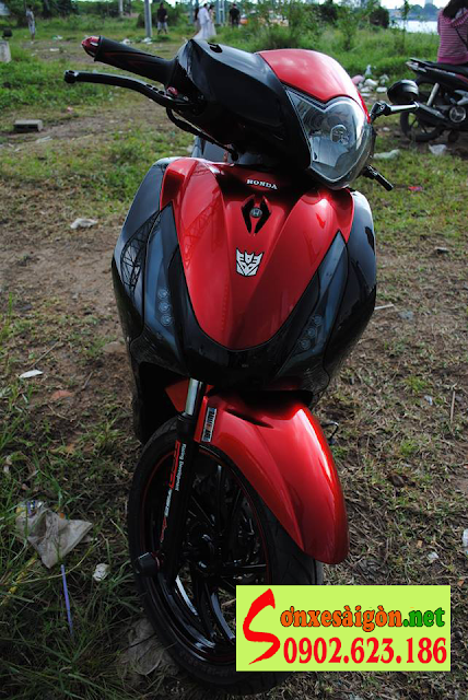 Sơn xe Honda Sh màu đỏ đen cực đẹp Sơn xe Honda Sh màu đỏ đen cực đẹp