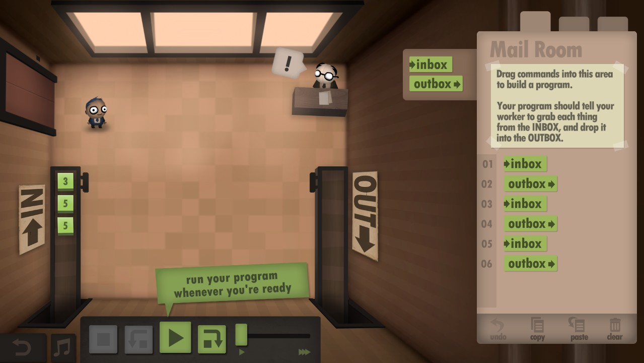 Human Resource Machine Basic Programing and Optimization