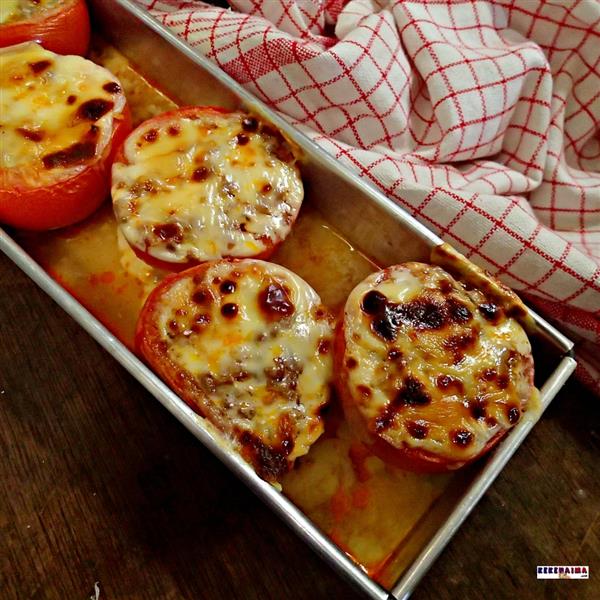 resep baked tomato with mozarella cheese
