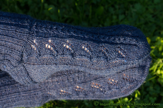 Sinised lehesokid / Blue Leaves Socks