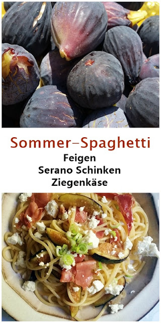 Rezept für Spaghetti mit Feigen, Serano Schinken und Ziegenkäse