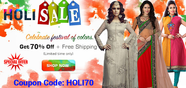 Holi Festival Indian Sarees and Fancy Salwar Suit Dresses Online 2016 Collection