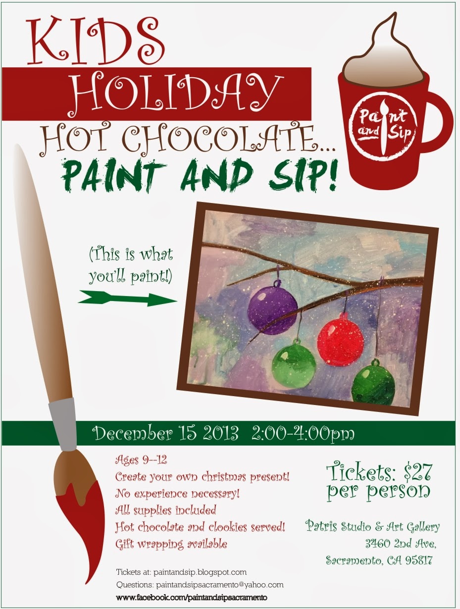 Patris Studio and Art Gallery Just for Kids Paint and Sip Dec. 15